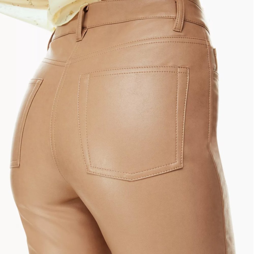 Aritzia Melina Slim Pant Gold Camel 00